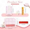 Mini cosmetic pouch small item holder womens makeup quilting lightweight lipstick bag rectangular cute self-standing vertical stylish portable trip
