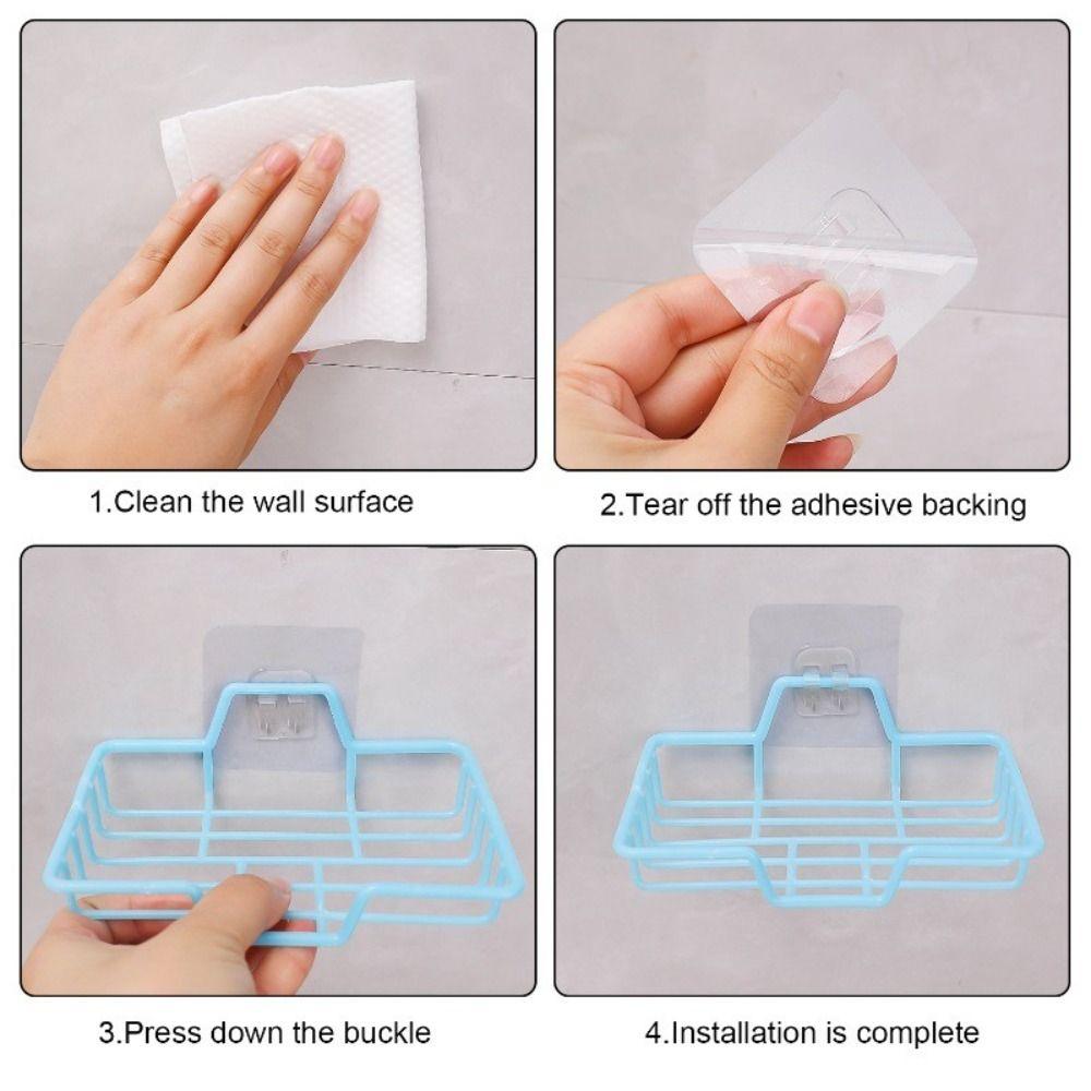 Space Saving Drain Soap Box Wall Mounted Soapbox Portable Soap Storage Rack