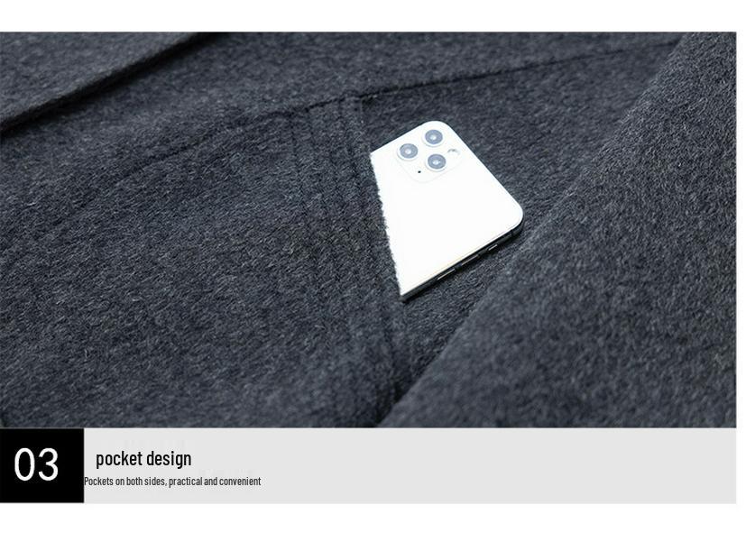 Women's Double-Faced Wool Camel Hair Coat - Autumn/Winter Style, Middle-Aged Mother's Loose, Slimming, Elegant Overcoat