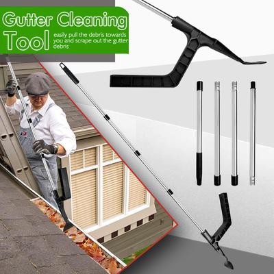 Gutter Cleaner Leaf Cleaning Tool Eaves Tool Pole To Leaves And Debris-ABGL