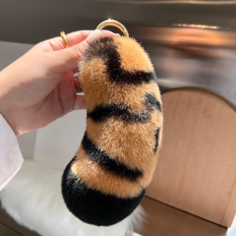 

[Тигриный хвост] Милый брелок для ключей от машины из меха кролика рекс, подвеска, плюшевая кукла, кукла, подвеска для сумки для книг