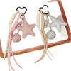 Original leather star Medra premium handmade rope knot keychain pendant pentagram bag pendant
