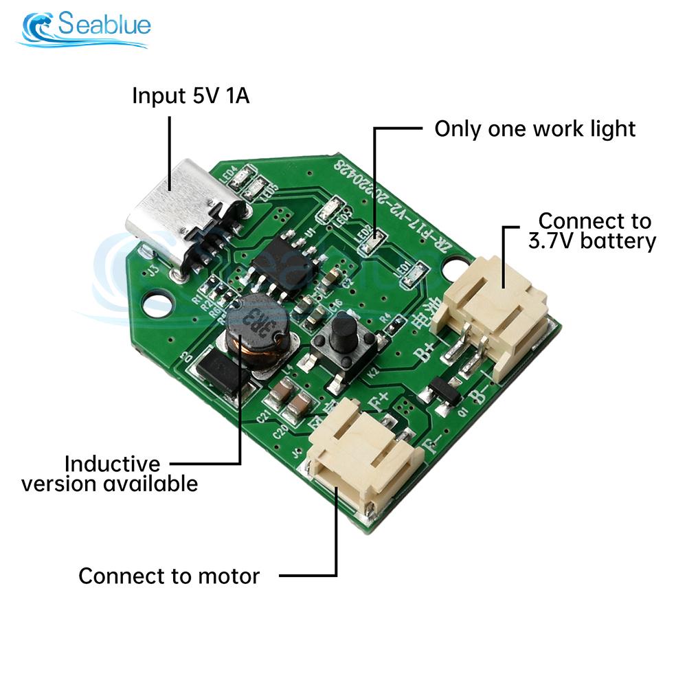 Type-C USB Charging Small Fan Board Control Board Motherboard Handheld Small Table Fan Mobile Fan Universal Board 5V 7V 9V 12V