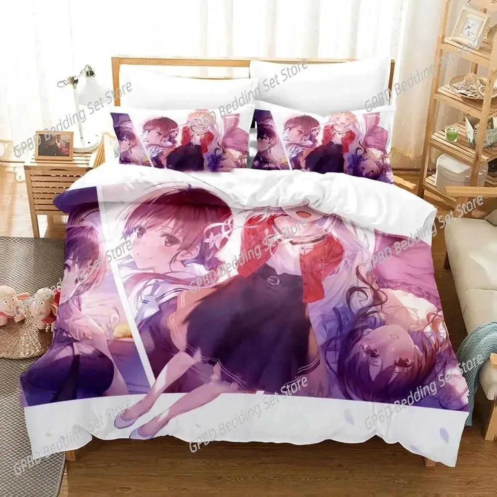 Anime Saekano Megumi Kato Beding Set 3D Printed Suitable for Bedrom Soft Duvet Cover Set With Pilowcases Children Kids Home Textile
