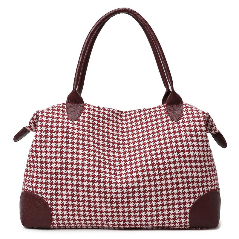 Короткая командировка Большая вместительная дорожная сумка Легкая сумка для хранения Дорожная сумка для багажа Сумка для фитнеса Сумка для хранения для беременных бордовый