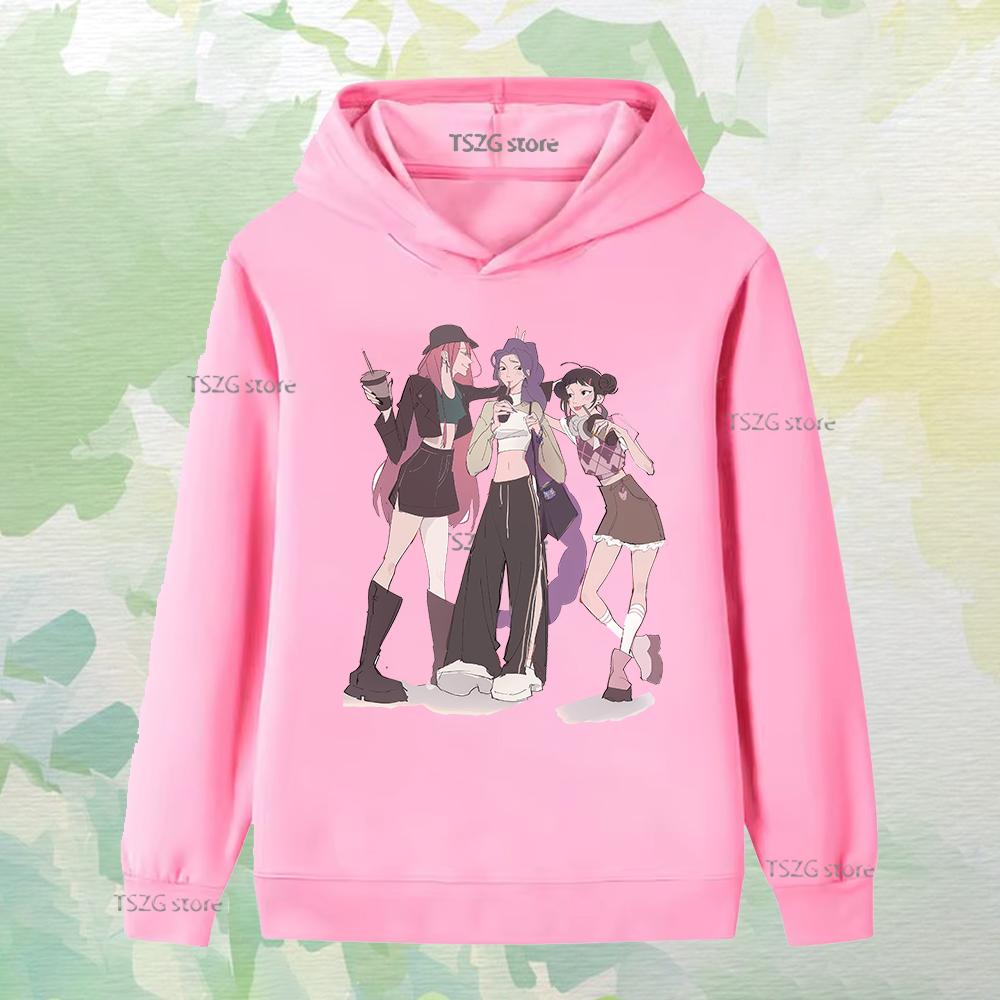 Kinder Langarmkleidung Gewalt Aufgedruckt Mädchengruppenmode Junge Mädchen Herbst Lässig Bequem Fleece Kapuzensweatshirt