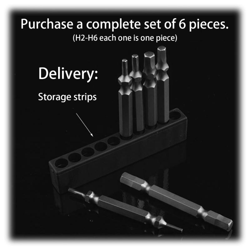 6pcs Double Headed Magnetic Hex Driver Bits Alloy Steel Magnetic Hex Bits For Long Lasting Performances And Efficiency