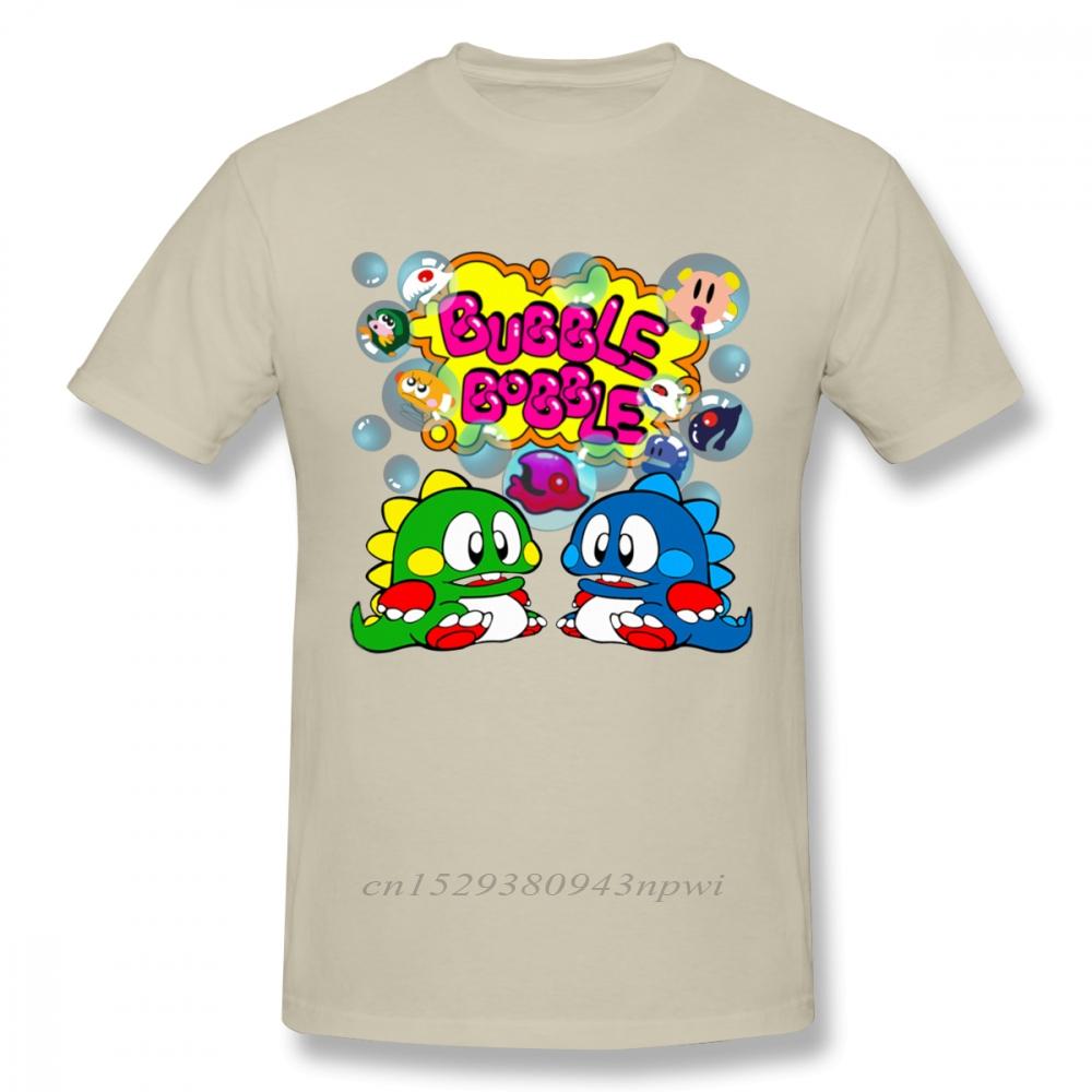 Bubble Bobble Retro  Console Game Tshirt Men New Custom Old School Game T Shirt Organic Cotton Plus Size Tee Camiseta