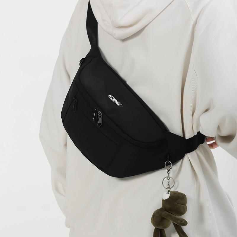 Men's and women's trendy sports and leisure bags 2025 spring new versatile shoulder messenger bags cycling chest bags fanny packs