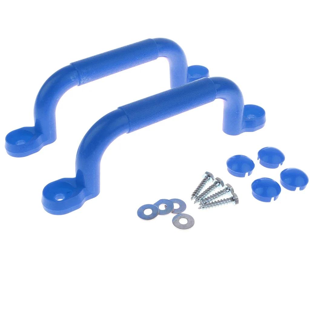 Children Playground Equipment Accessories Colorful Plastic Handle Playhouse Grab Handle Jungle Gym Backyard Playhouse Treehouse