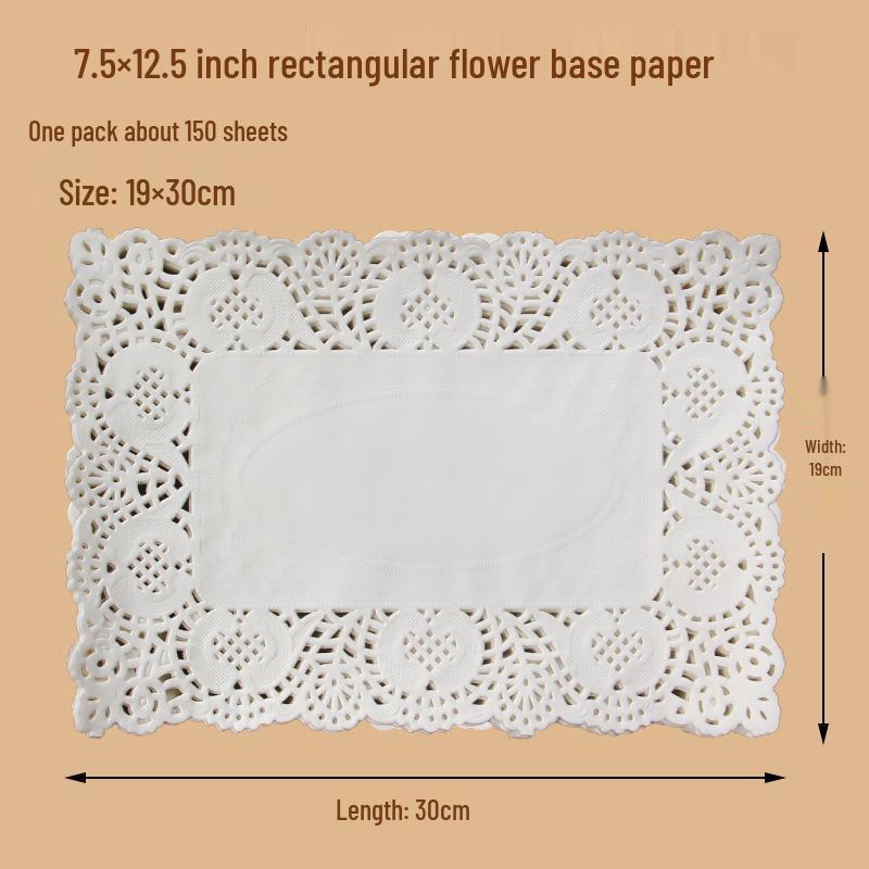 Rectangular Lace Paper Mat: Oil-Absorbing Paper for Kitchen, Baking, and Snacks