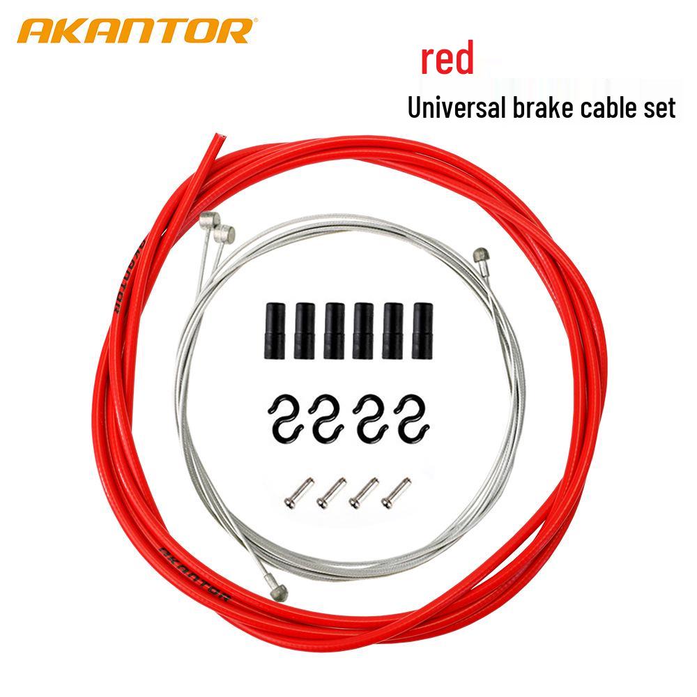 AKANTOR Bicycle Brake & Gear Shift Cable Set for Mountain, Road, or Folding Bikes