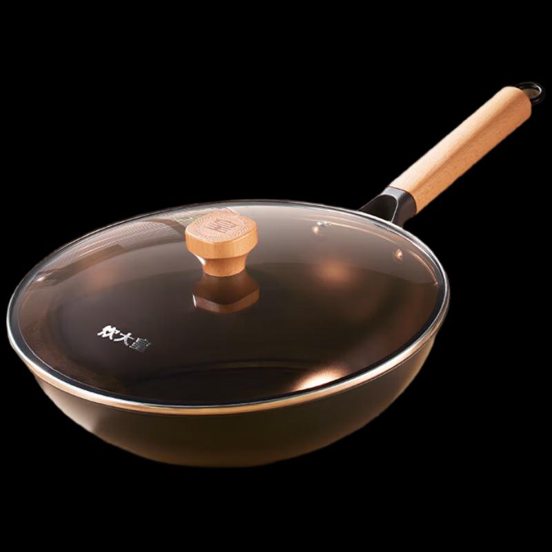 COOKER KING 32cm Pre-Seasoned Non-Stick Iron Wok