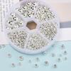 553pcs 3-10mm CCB Gold Silver Color Spacer Beads Set Box Round Loose Beads Charms Kit For Jewelry Making DIY Bracelet Necklace