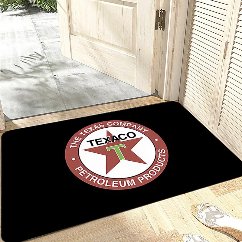 Interior Floor Mat Doormat Texacos Gas Oil Non-slip Foot Rug for Entryway Kitchen Carpet Bedroom Bedside Mats Home Decorations
