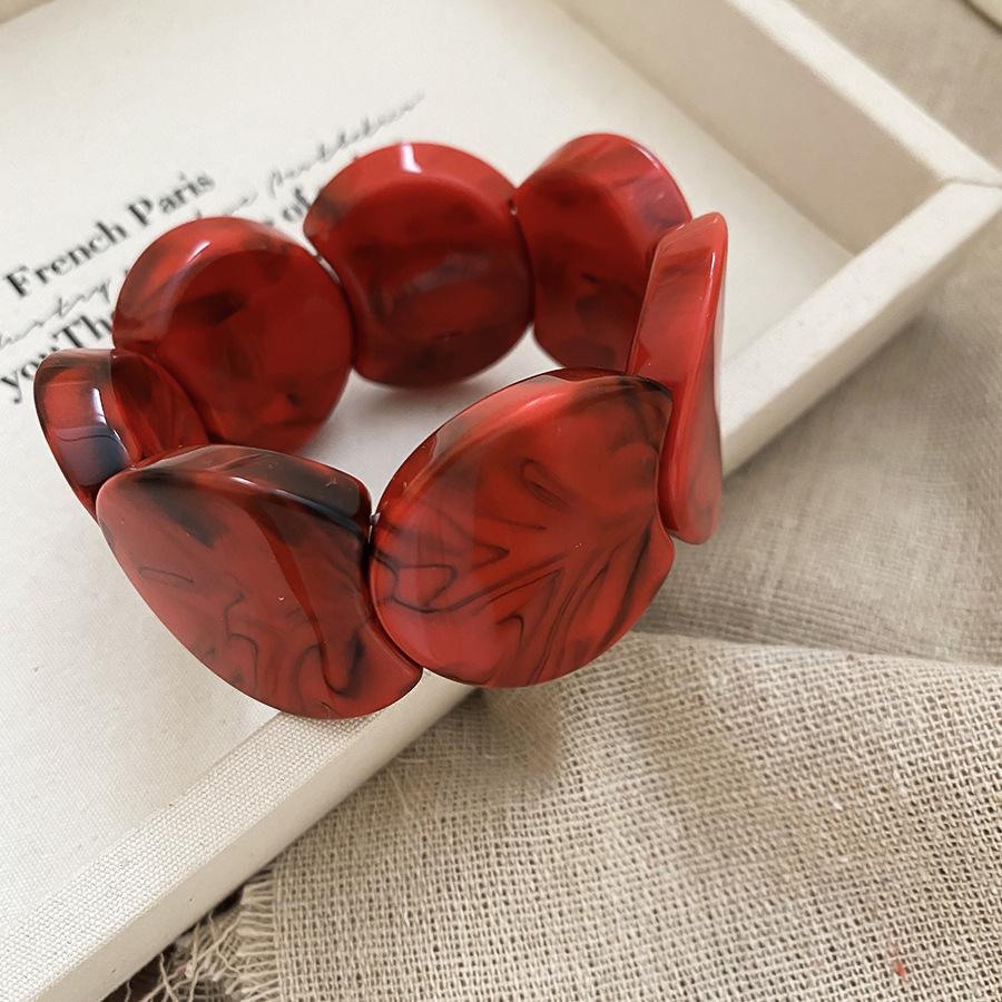 Acrylic Ombre Spliced Round Bracelet - 2025 Trendy Sweet and Versatile High-End Jewelry