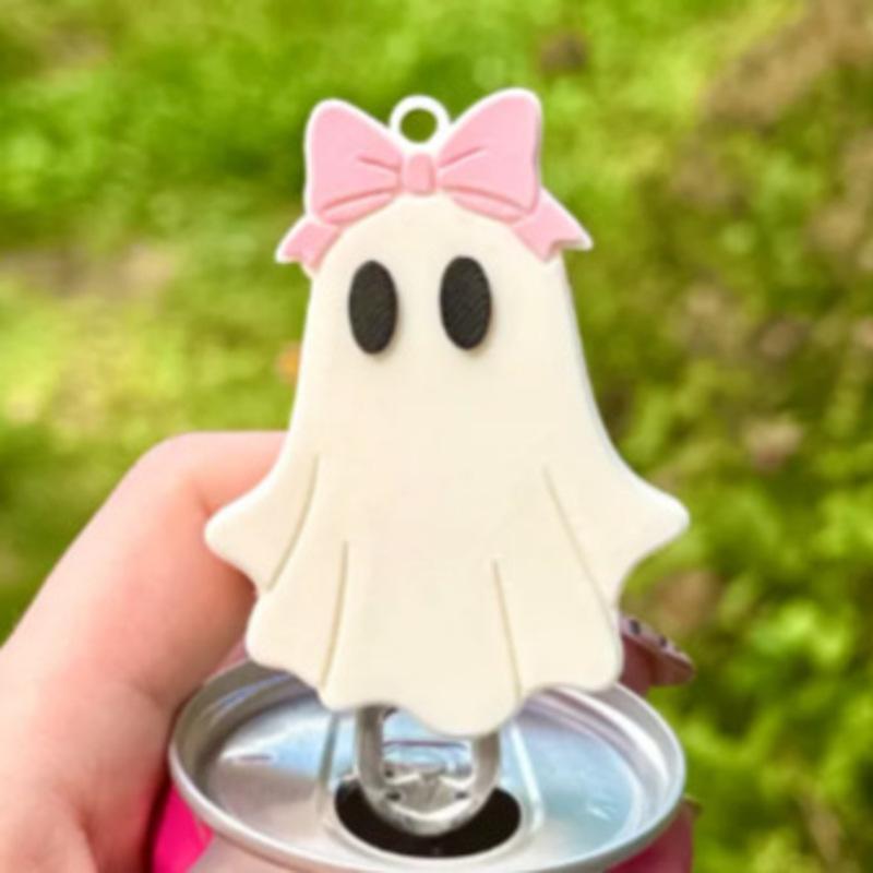 Halloween Ghost Shaped Can Holder 3D Printed Beverage Beer Soda Can Stand Spooky Drink Caddy for Party Decor Fun Desk Ornament