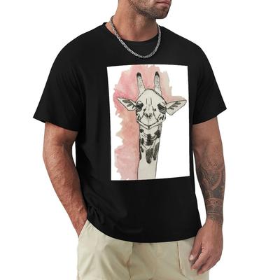 Happy Little Giraffe TShirt Short Sleeve Tee Baggy Shirts Luxury Designer Shirts Graphic Tee Tshirts for Men Cotton