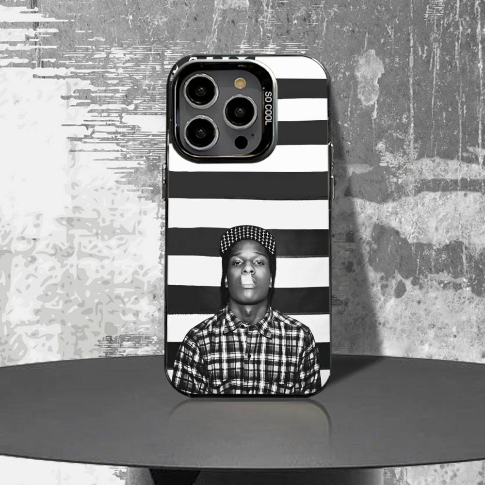 A-ASAPS R-Rocky Phone Case For iPhone 16,15,14,13,12,11,Pro,XS,Max,Plus,Mini,SE4,E Black Matte Shockproof Cover