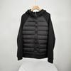 (recommended for couples) Splicing sweater hat for men and women couples down jacket% white duck down thin knitted
