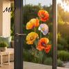 Adesivi Decorativi Floreali per Porte in Vetro 2 Pezzi Adesivi Murali Acquerello, Decalcomanie Floreali Impermeabili in PVC, Adesivi Versatili da Applicare e Staccare Pareti