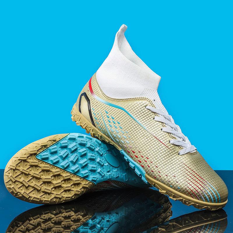 World Cup high-top football shoes boys and girls broken nails long nails adult grass training shoes