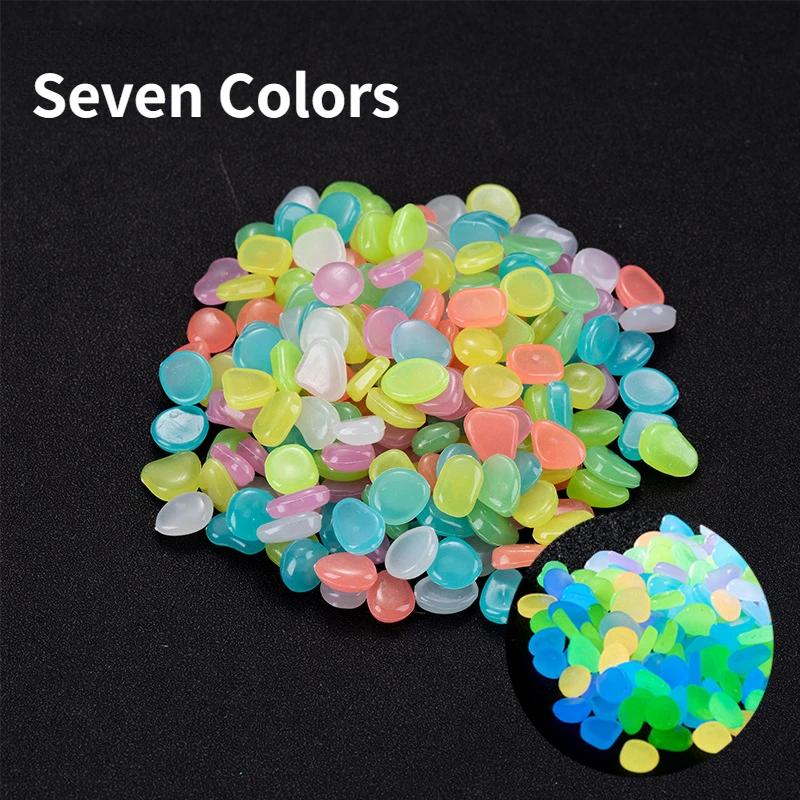 

Светящиеся в темноте камни для садового пруда, 100 шт. Светящиеся в темноте камни, галька для сада, разноцветный декоративный сад