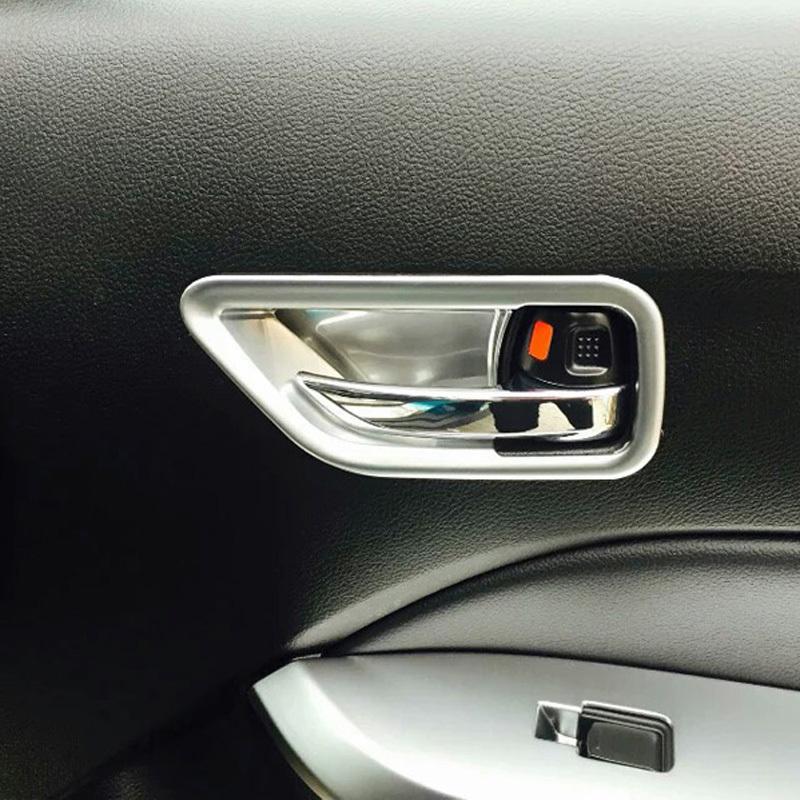 Interior Door Handle Bowl Abs Chrome Cover Trim for Suzuki Vitara 2 Ii 2015 2016 2017 2018 Car Styling Auto Accessories