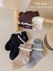 Girls' Cotton Mid-Calf Socks with Sweet Bowknot - Korean Style Lace Princess for Autumn and Spring
