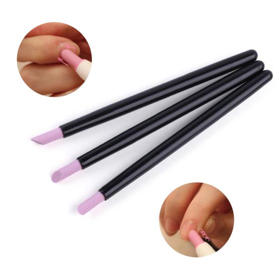 Nail Art Quartz Scrub Stone Odstraňovač kůžičky Pero Pusher Manikúra Polish Tool