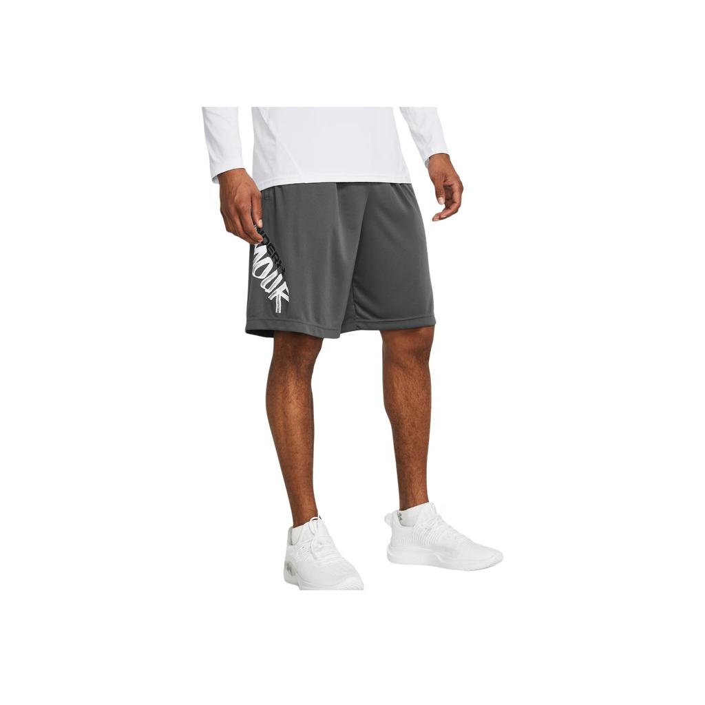 Under Armour Ua Tech™ Letter Lace Mid-Rise Loose Casual Shorts Men Shorts Gray 1383354-025