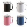 460ml Stainless Steel Coffee Mug Heat Insulation Bottle With Handle Bottom Heatable Design Milk Water Cup for Home Office