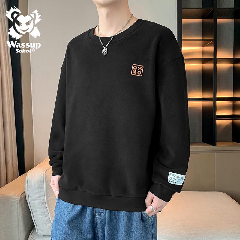 

Wassup Sohot Men s Double-Sided Fleece Crewneck Sweatshirt 2XL
