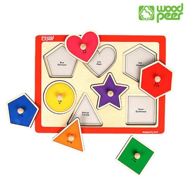 

Фигурка-пазл с ручкой из дерева, 1 комплект, Korea Best Toddler Puzzle Puzzle