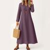 Šaty pro ženy Dlouhé boho plážové šaty Elegantní maxi šaty Výstřih do V Dlouhý rukáv