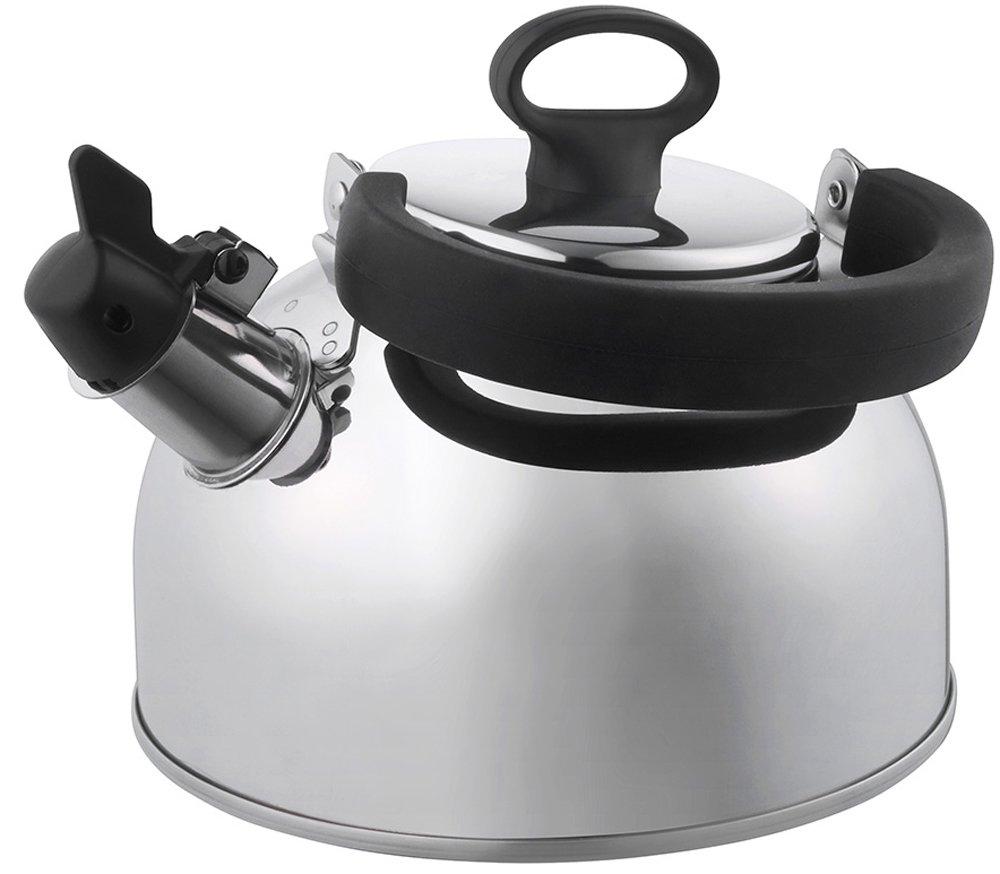 Cookvessel FIKA Stainless Steel Harmonica Kettle, 2.3L, Black, FIKASTH-23 BK