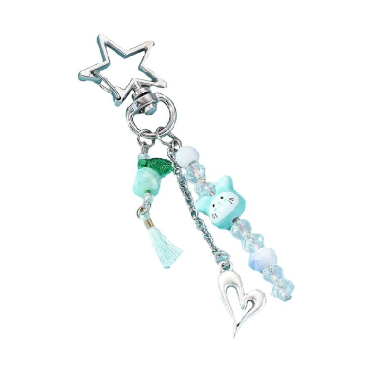 Butterflies Tassels Phone Lanyard Female Acrylic Beaded Phone Shell Pendant