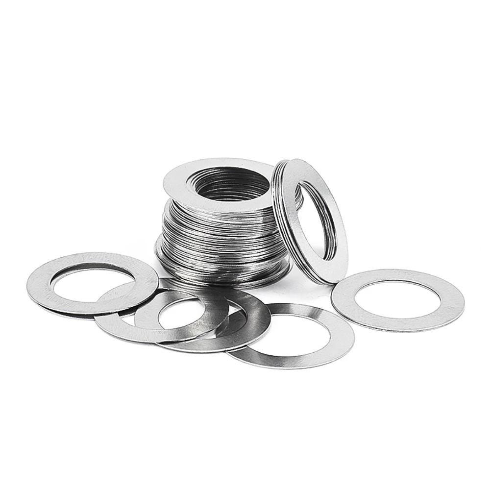 Joints Plats Lisses Ultra-Fins Hongtu | Rondelles d'Ajustement Plates Lisses DIN988 M8/M9, Acier Inoxydable SUS304 A2 (0,1 mm-1,0 mm)