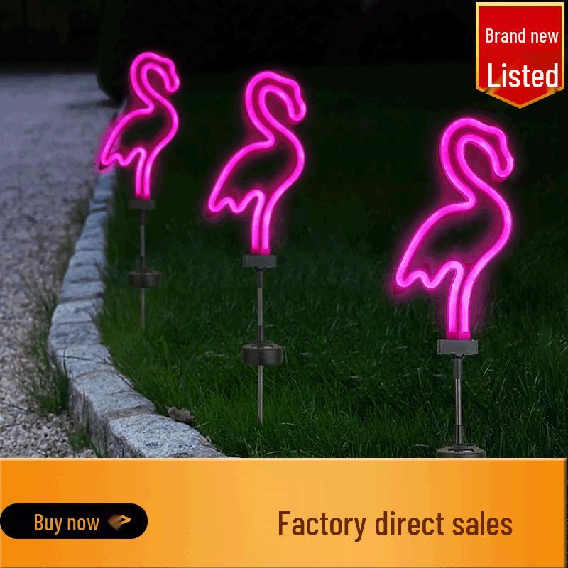 Flamingo Solar LED Courtyard Light - Outdoor Waterproof Ground Plug Light Strip