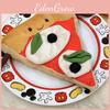 Mini Creative Smile Pizza Plush Doll Pendant For Children And Bag Decoration