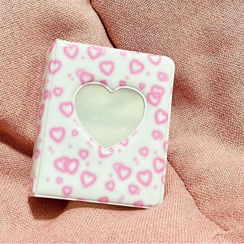 Uroczy album na zdjęcia 3-calowy, pusty, sercowy, etui do przechowywania zdjęć, segregator na karty Kpop, wizytówka, uchwyt na karty ze zdjęciami, 36 kieszeni