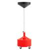 30L Waste Oil Drain Tank, Industrial Fluid Drain Tank with Adjustable Funnel Height, Portable Oil Drainer with Wheels, Fluid Fuel Transfer Drainage