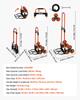 Stair Climbing Cart, 54 Kg Stair-Climbing Capacity, Portable Folding Trolley Cart with Telescoping Handle, 6 Wheels and 2 Bungee Cords, Stair Climber