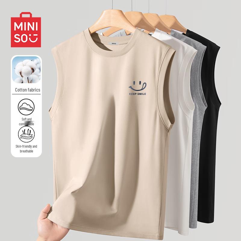 MINISO Men s Casual Pure Cotton Sleeveless Vest XL