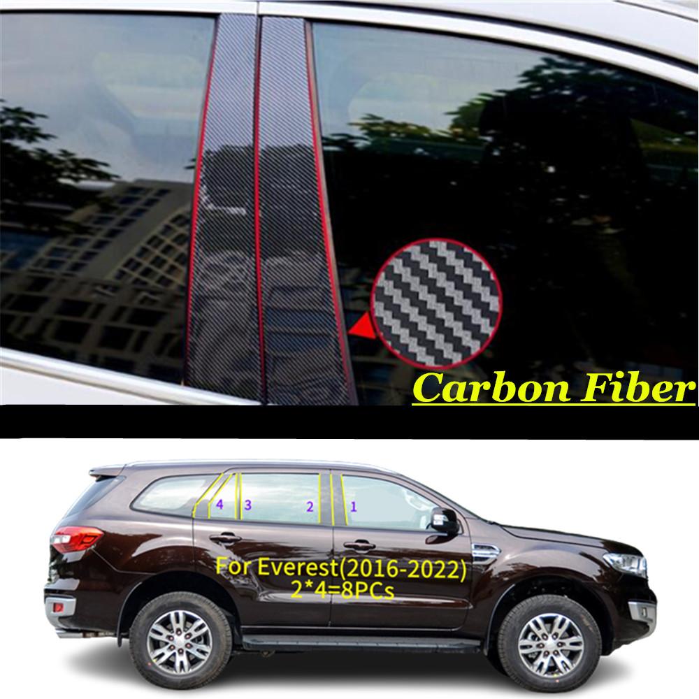 For Ford Everest Tourneo /Taurus 2015- Car PC Material Pillar Post Cover Door Trim Window Molding Sticker Plate