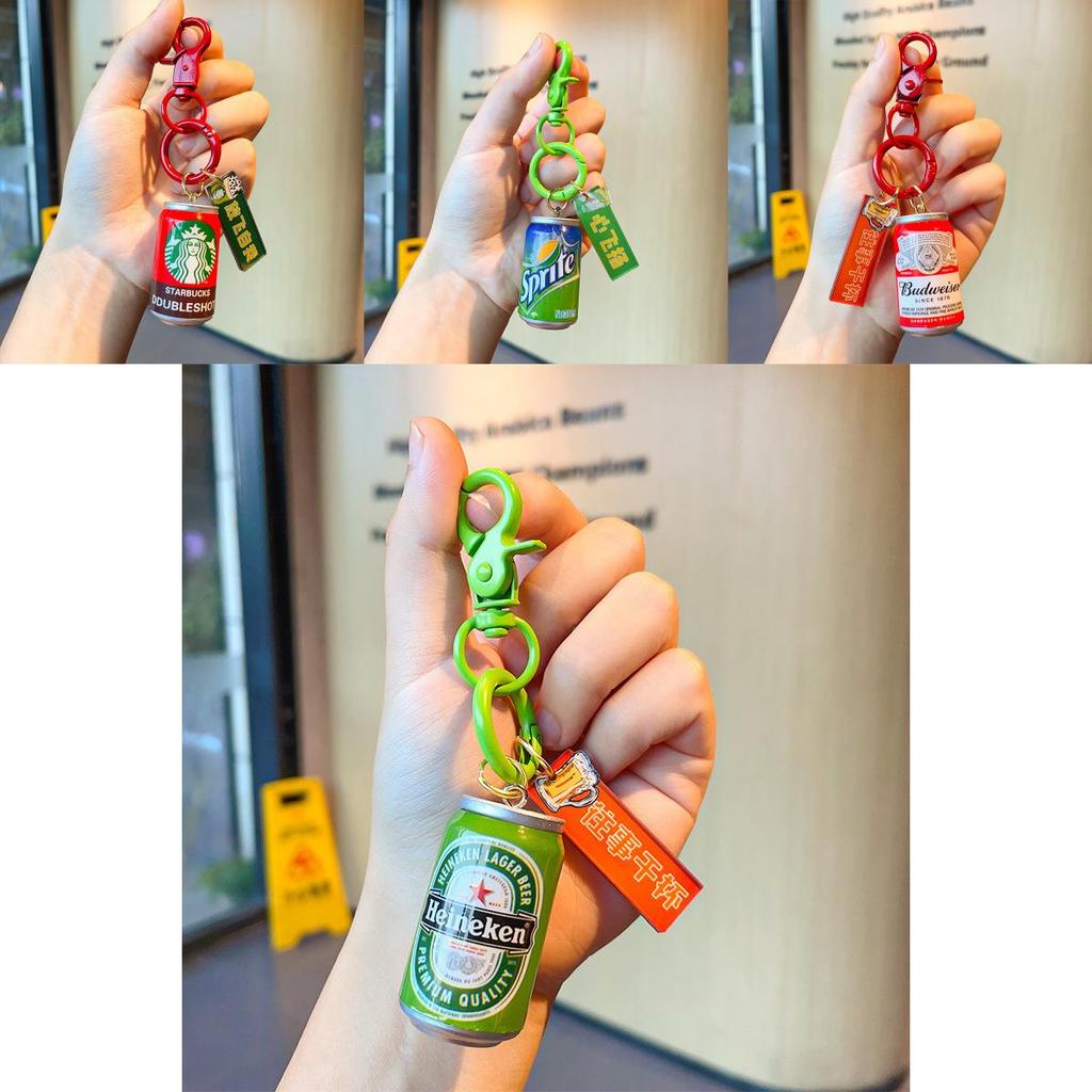 Portachiavi Mini Lattina di Soda in Resina Realistica Accessori alla Moda per Feste e Regali