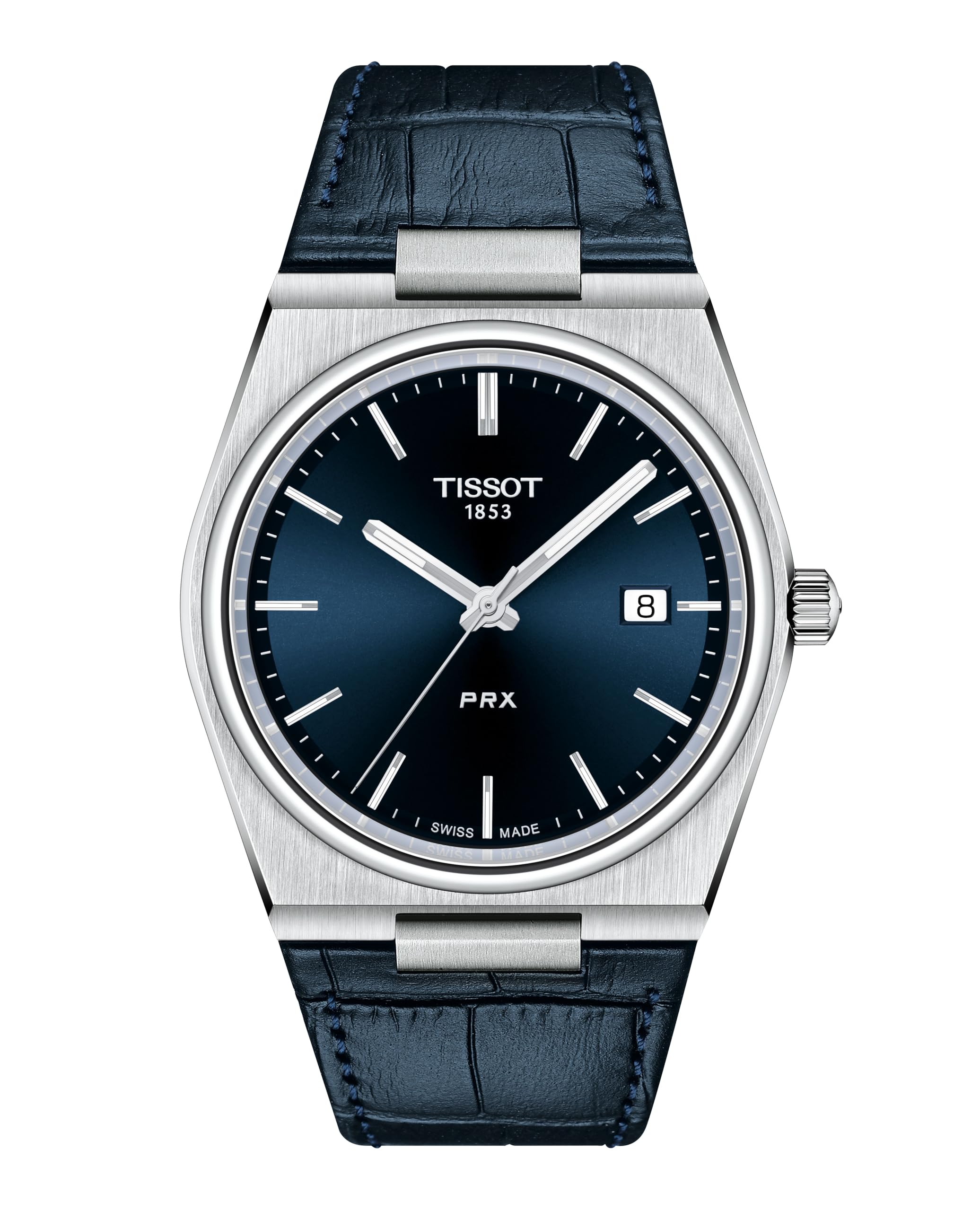 

Tissot T1374101604100 Tissot PRX Leather Strap Watch, Blue Dial