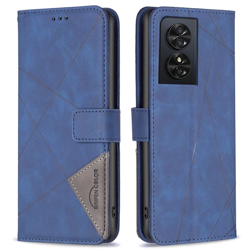 BINFEN COLOR Für TCL 50 SE Handyhüllen Brieftasche Ständer Geometrie Geprägte Lederhülle