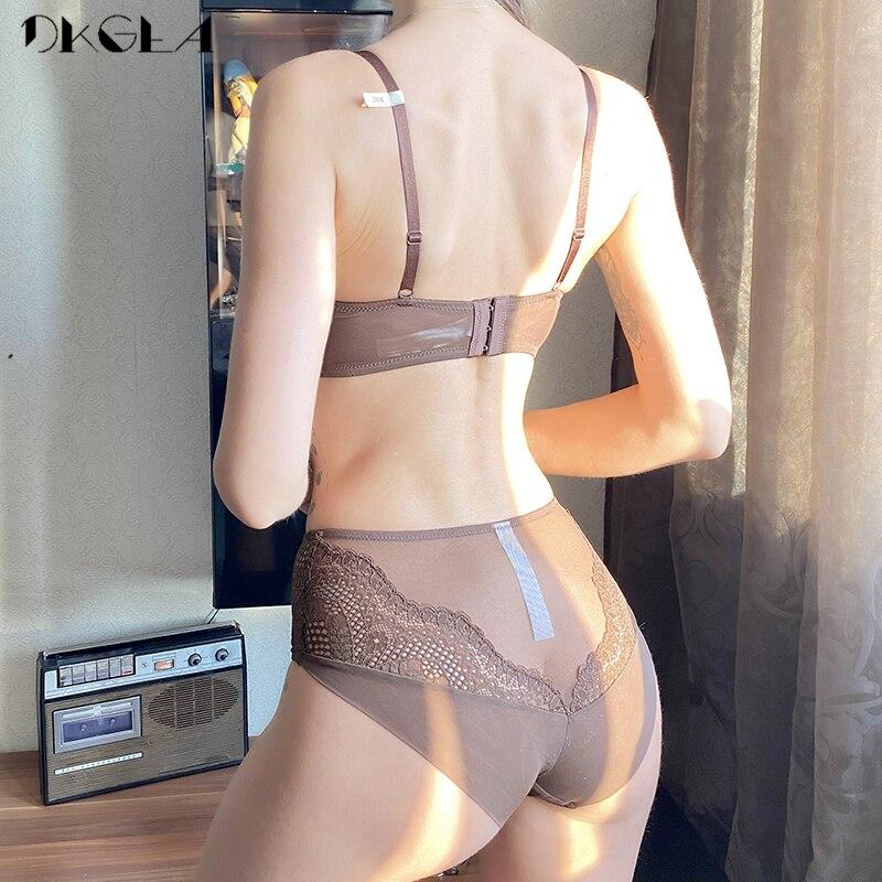 DKGEA Sexy Unterwäsche-Set für Damen, Büstenhalter, dicker Push-Up-BH, Spitzenstickerei