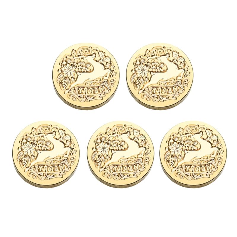 Emboss Sealings Wax Stamp Head Brasses Sealing Stamp Wax Seal Stamp Head Replacement for Envelope Sealing Greeting Card